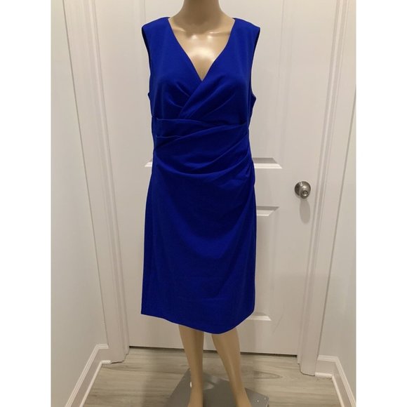 Betsey Johnson Dresses & Skirts - Betsy Johnson Sleeveless Royal Blue Rouching Dress Size 8